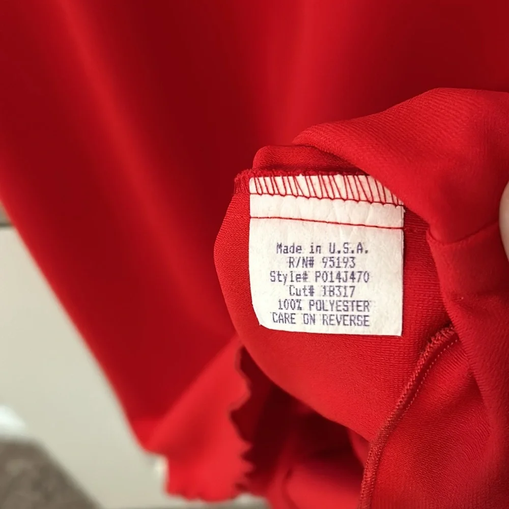 Pretty red relaxing women knee length dress size Medium - Picture 5 of 6